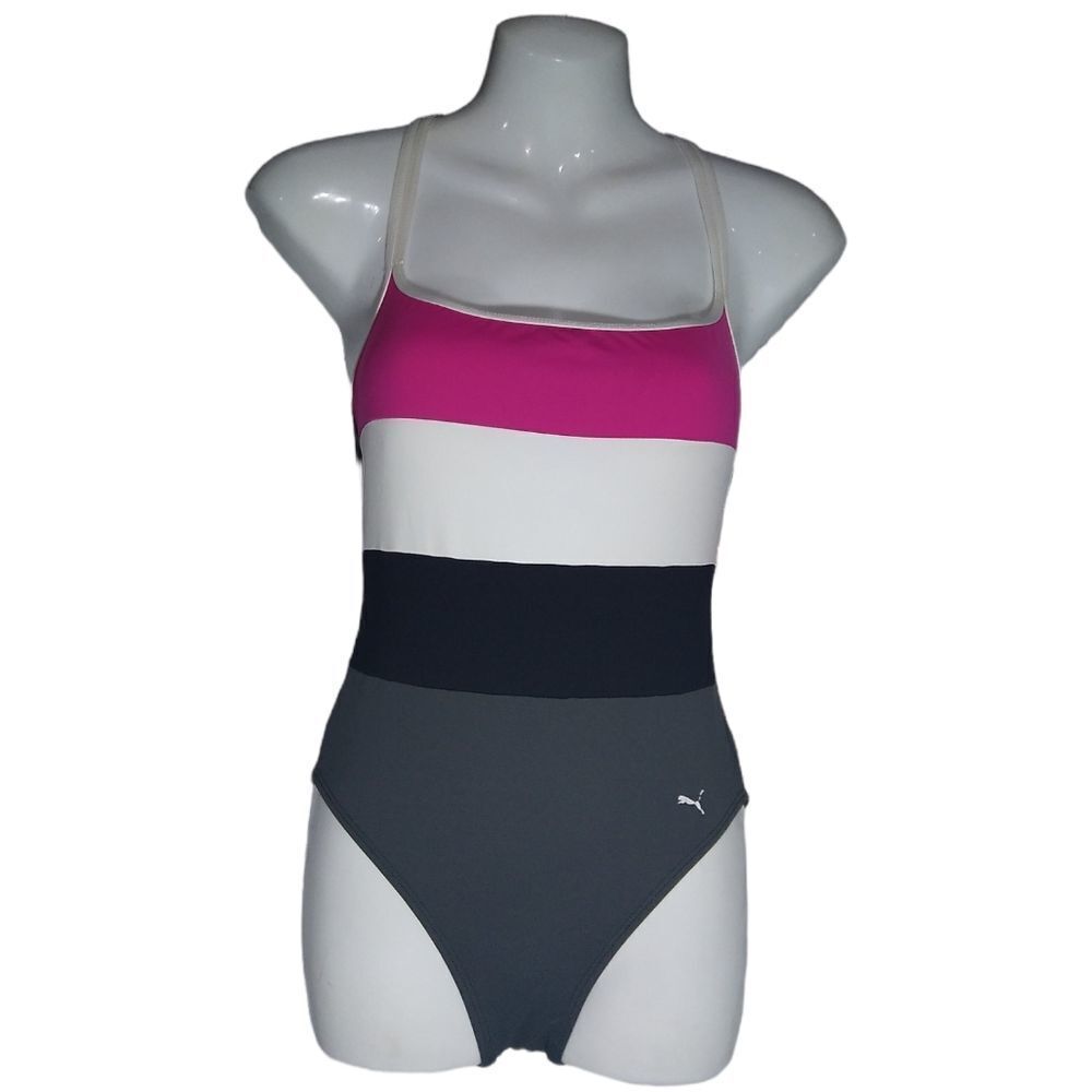 NEW SPORT LIFESTYLE Colorblock athletic cut one piece S